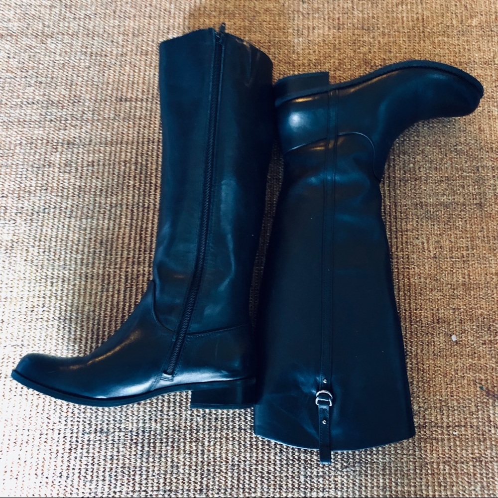 Like New Gianni Bini Black Leather Riding Boots 8M